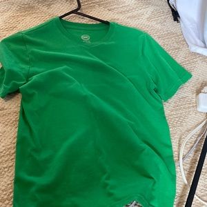 basic green vneck tshirt